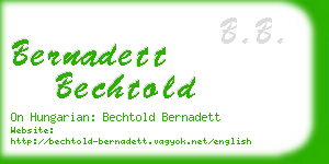 bernadett bechtold business card